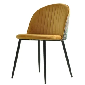 mobiliario-contract-silla palm yellow metal tapizado velvet amarillo con trasera palm 2